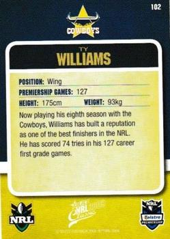 2009 Select Classic #102 Ty Williams Back